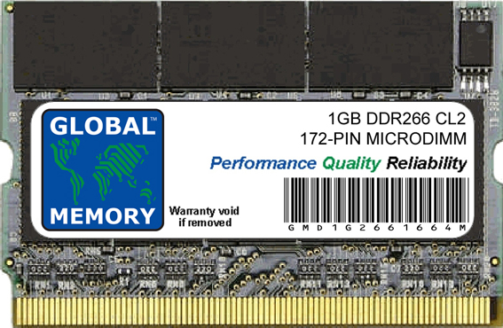 1GB DDR 266MHz PC2100 172-PIN MICRODIMM MEMORY RAM FOR FUJITSU-SIEMENS LAPTOPS/NOTEBOOKS - Click Image to Close